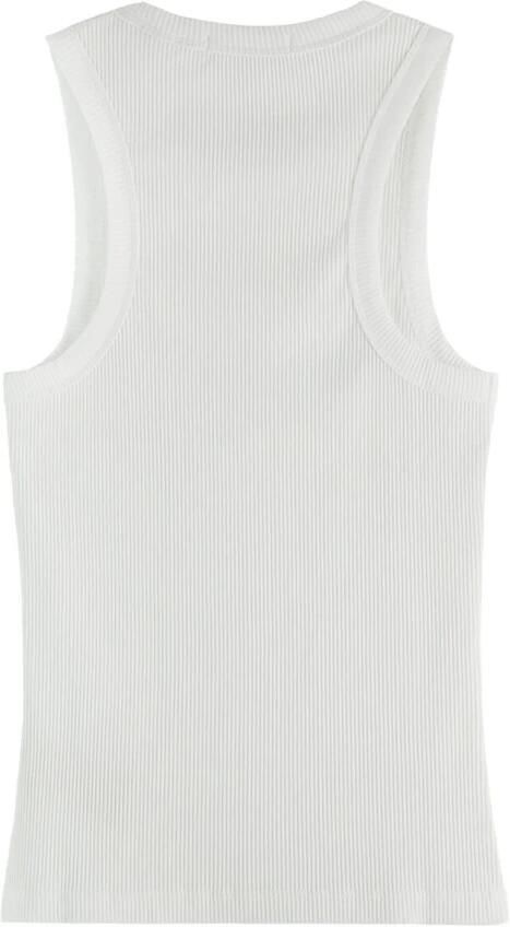 Scotch & Soda Kern Rib Racer Tank Pullover White Dames - Foto 2