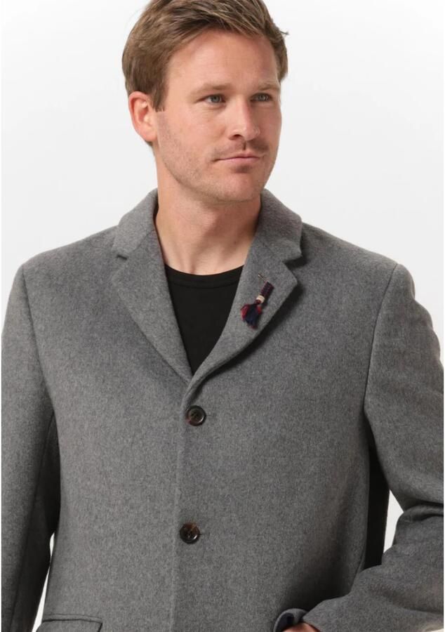 SCOTCH & SODA Heren Jassen Classic Wool-blend Overcoat Grijs
