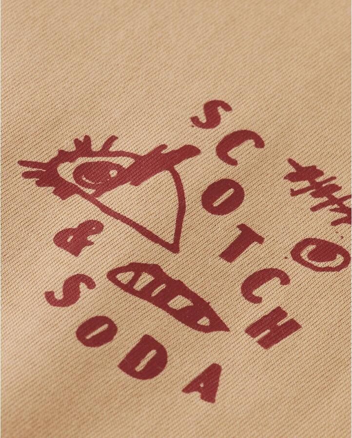 Scotch & Soda Logo T-shirt Korte Mouw Regular Fit Brown Heren - Foto 2