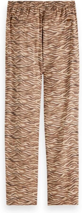 SCOTCH & SODA Dames Broeken Elasticated Mid-rise Regular-length Pants Bruin - Foto 2