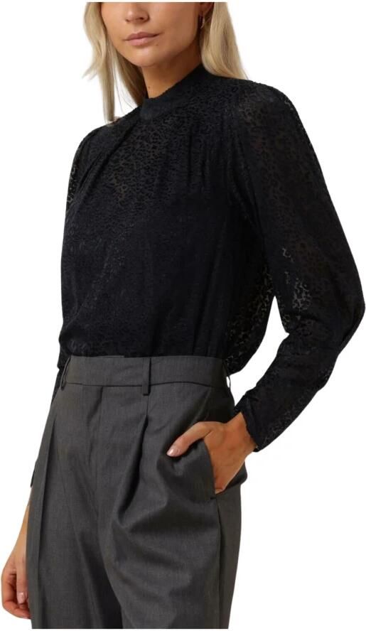 SCOTCH & SODA Dames Blouses Mock Neck Top With Open Back Detail Blauw - Foto 6