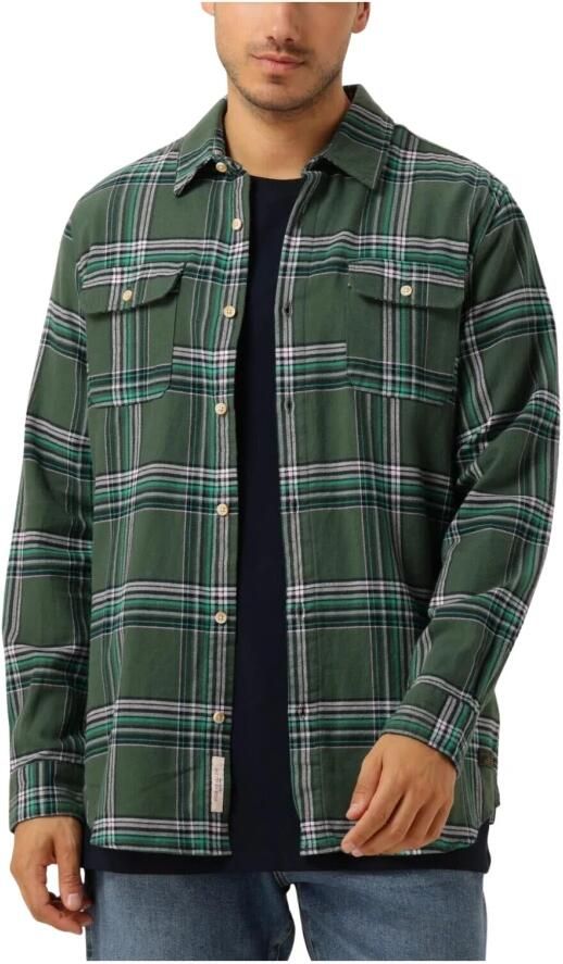 SCOTCH & SODA Heren Overshirts Regular Fit Multicoloured Flannel Check Groen - Foto 8