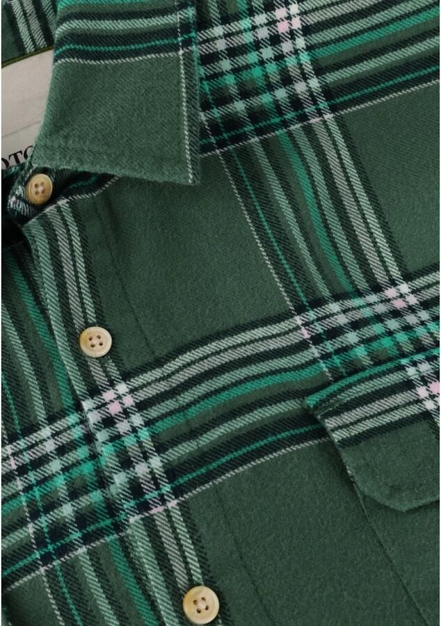 SCOTCH & SODA Heren Overshirts Regular Fit Multicoloured Flannel Check Groen - Foto 5