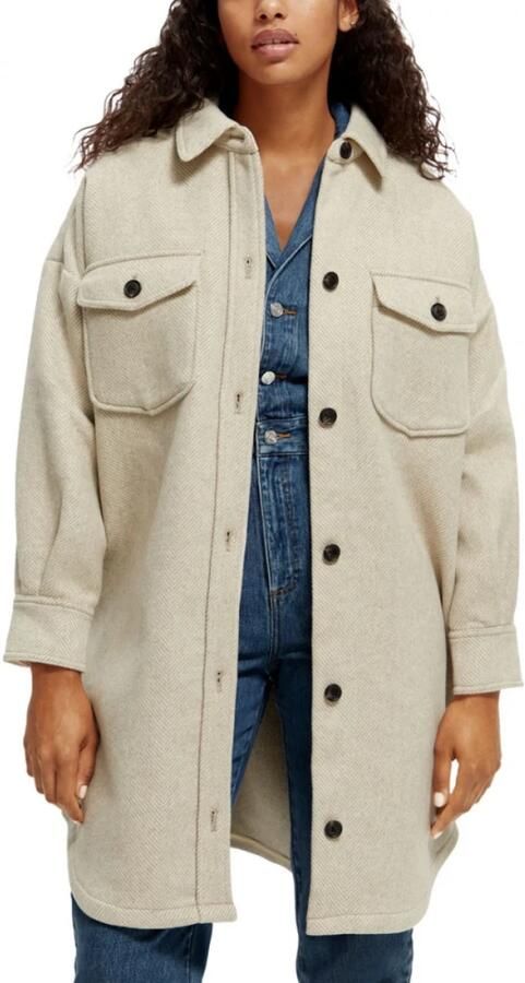 Scotch & Soda Lange jas met wol REPREVE - Foto 6