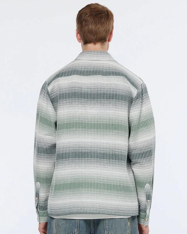 Scotch & Soda Relaxed Fit Streep Wafel Overshirt Multicolor Heren