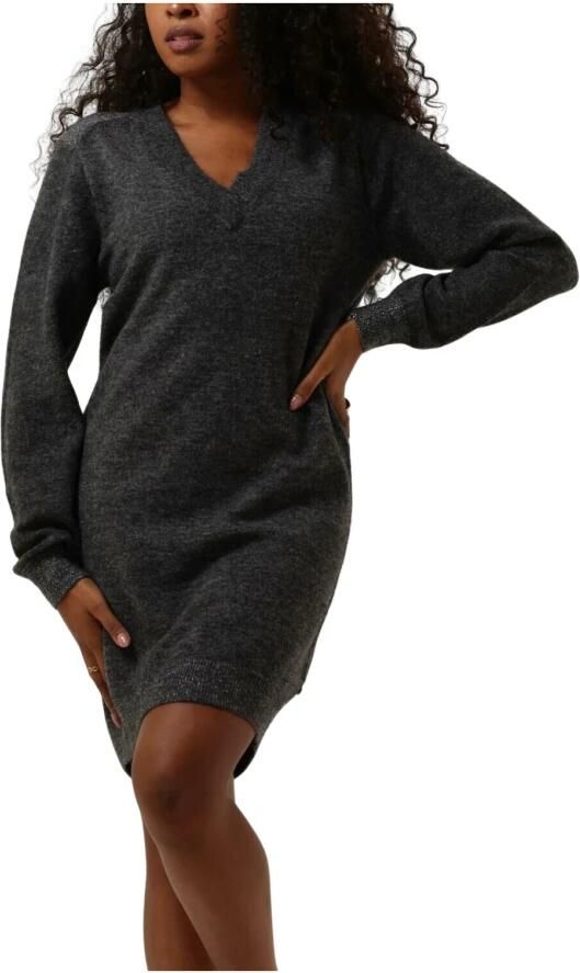 SCOTCH & SODA Dames Jurken Relaxed V Neck Knitted Dress Donkergrijs - Foto 3