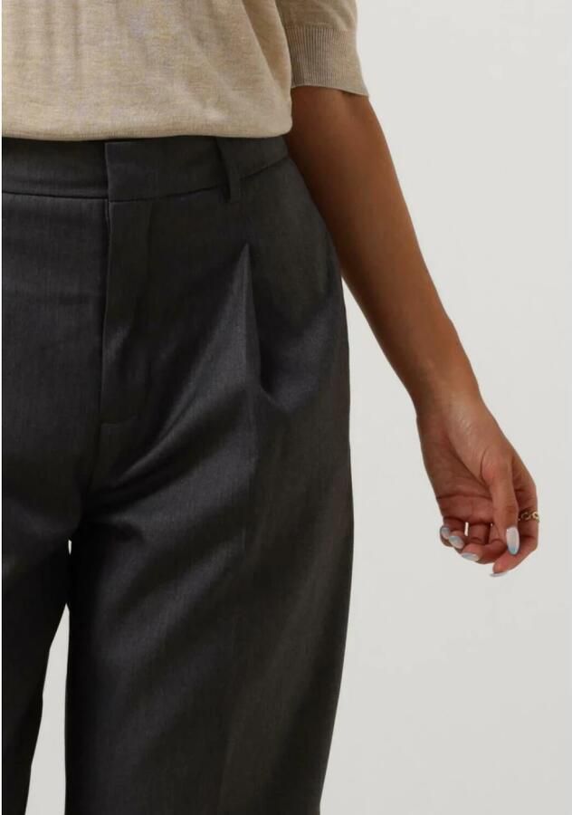 SCOTCH & SODA Dames Broeken Rose Pleated High-rise Wide Leg Pant Grijs