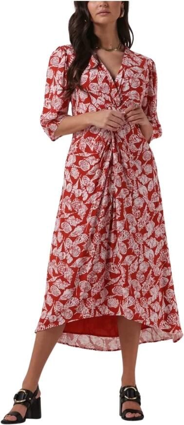 SCOTCH & SODA Dames Jurken Midi Wrap Dress With Knot Detail Roest - Foto 3