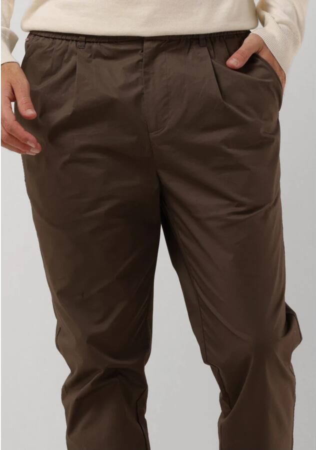 SCOTCH & SODA Heren Broeken Relaxed Slim-fit Stretch Poplin Jogger Bruin - Foto 4