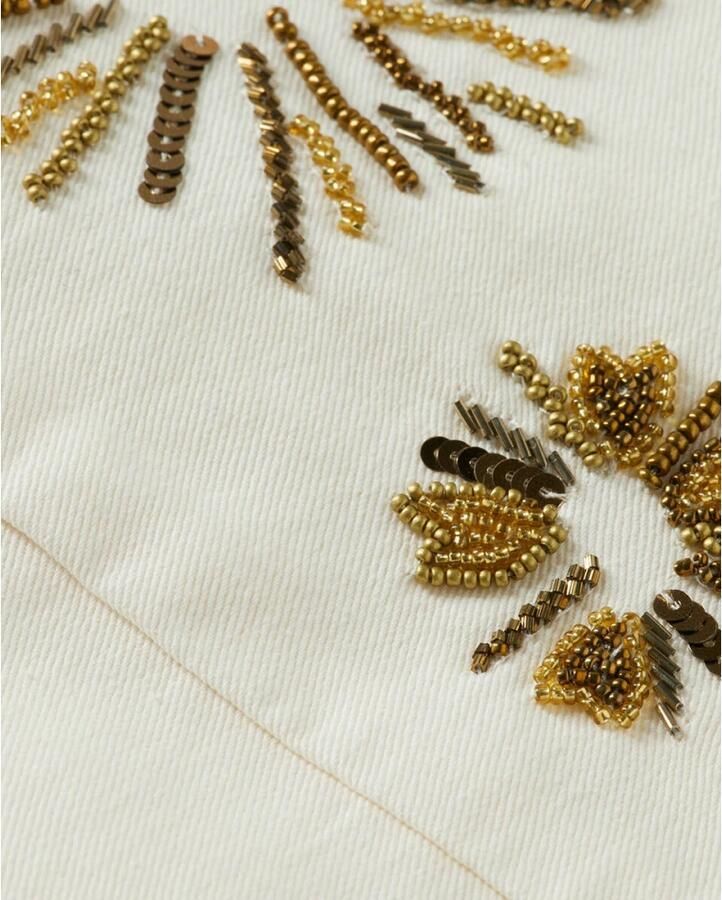 Scotch & Soda Versierde Katoenen Truckerjas White Dames - Foto 3