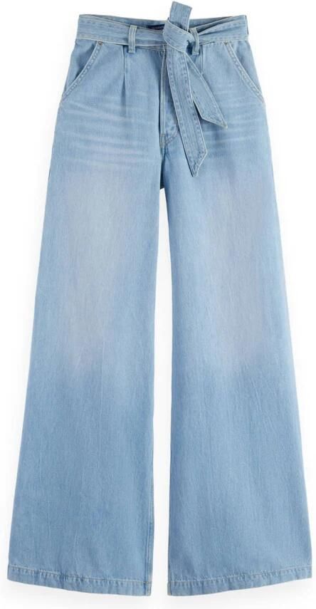 Scotch & Soda high waist wide leg jeans light blue denim - Foto 4