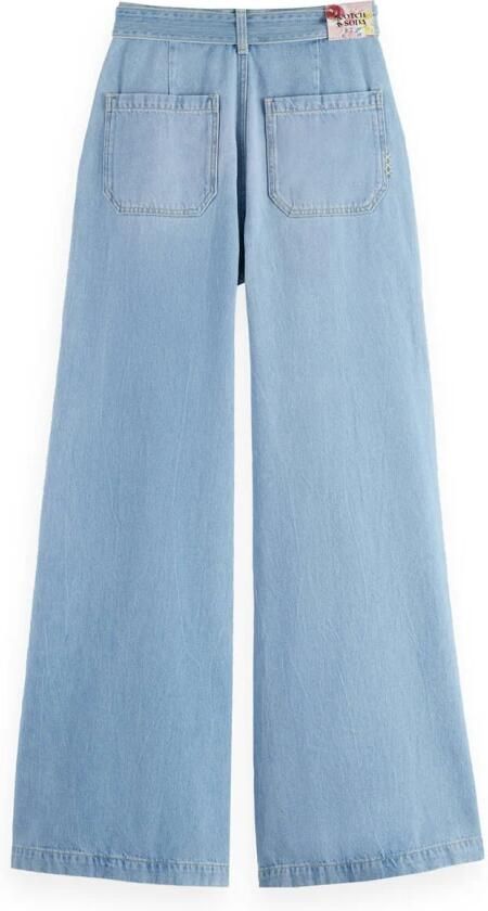 Scotch & Soda high waist wide leg jeans light blue denim - Foto 5