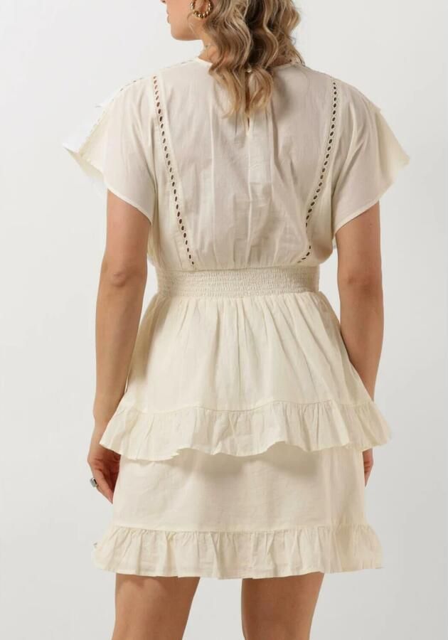 SCOTCH & SODA Dames Jurken Mini Dress With Broderie Anglaise Gebroken Wit - Foto 2