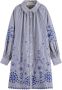 SCOTCH & SODA Dames Jurken Striped Shirt Dress With Embroidery In Organic Cotton Blauw - Thumbnail 2