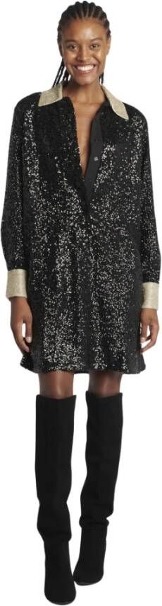 Scotch & Soda Zwarte Paillettenjurk van ScothSoda Black Dames