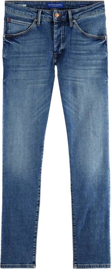 Scotch & Soda Singel slim tapered jeans in organi blue shift Blauw Heren