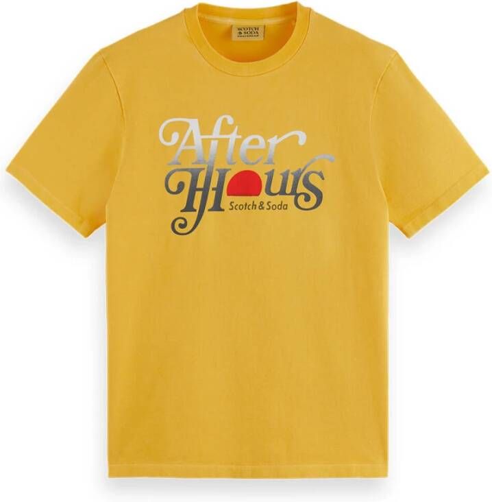 Scotch & Soda T-shirt korte mouw Yellow Heren