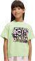 SCOTCH & SODA Meisjes Tops & T-shirts Oversized Artwork T-shirt Groen - Thumbnail 2