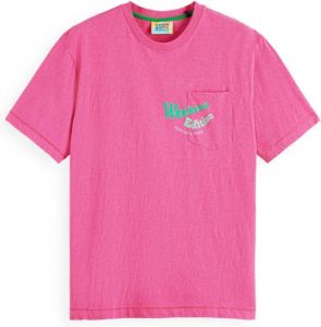 Scotch & Soda T-shirt korte mouw Roze Heren
