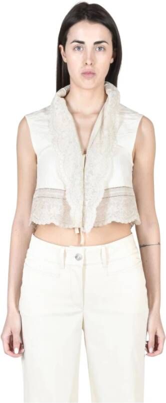 Seafarer Sleeveless Tops Beige Dames