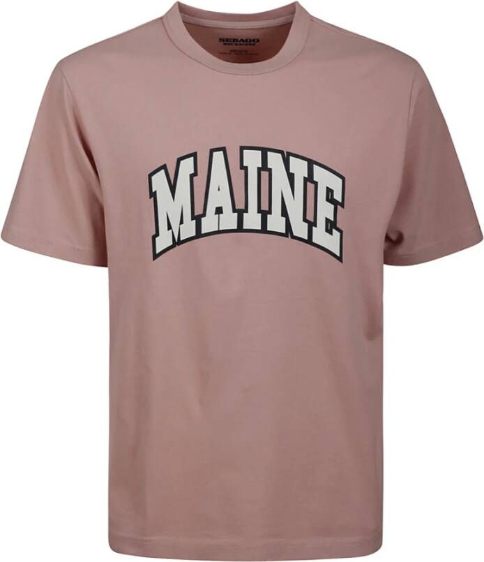 Sebago Danforth Heren T-shirt Roze Heren