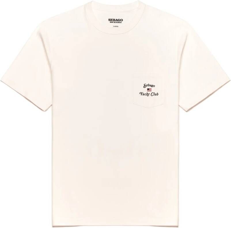 Sebago Klassiek Heren T-Shirt voor elke gelegenheid Wit Heren