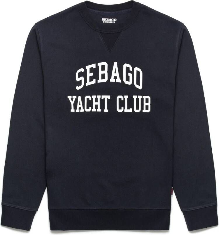Sebago Klassieke Blauwe Katoenen Sweatshirt Blauw Heren