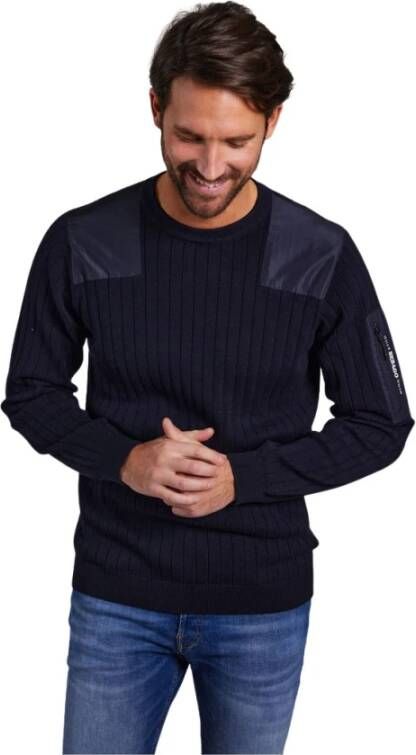 Sebago Pullover met Ronde Hals Blauw Heren