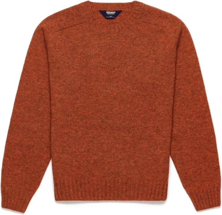 Sebago Klassieke Ronde-hals Gebreide Trui Orange Heren