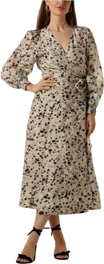 Second Female Beige Wrap Jurk Gaura Midi Stijl Second Dames Multicolor Dames - Foto 7