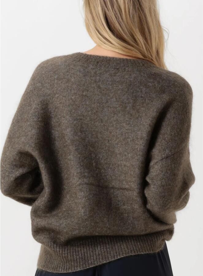 Second Female Brook Knit Loose V-neck Trui Second Dames Brown Dames - Foto 5