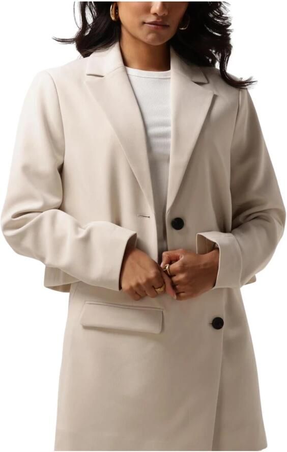 SECOND FEMALE Dames Blazers Evie Cropped Blazer Beige - Foto 3