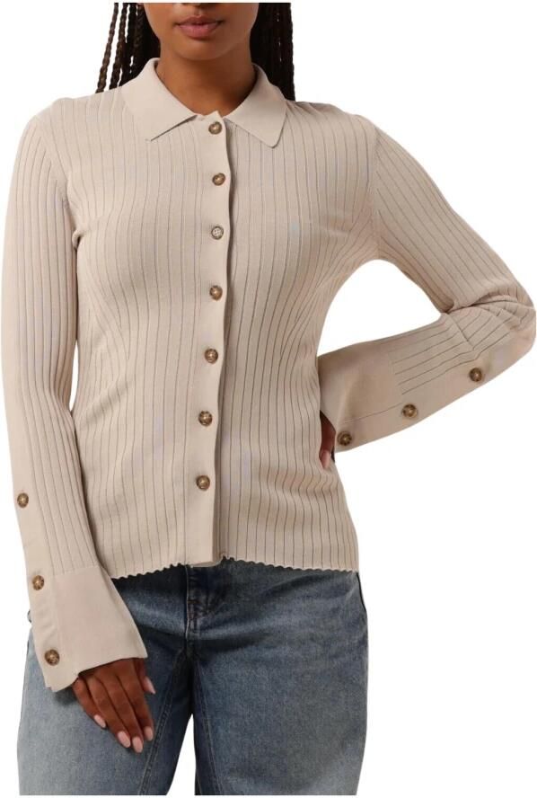 Second Female Elegant Knit Collar Vest Second Dames Beige Dames - Foto 7