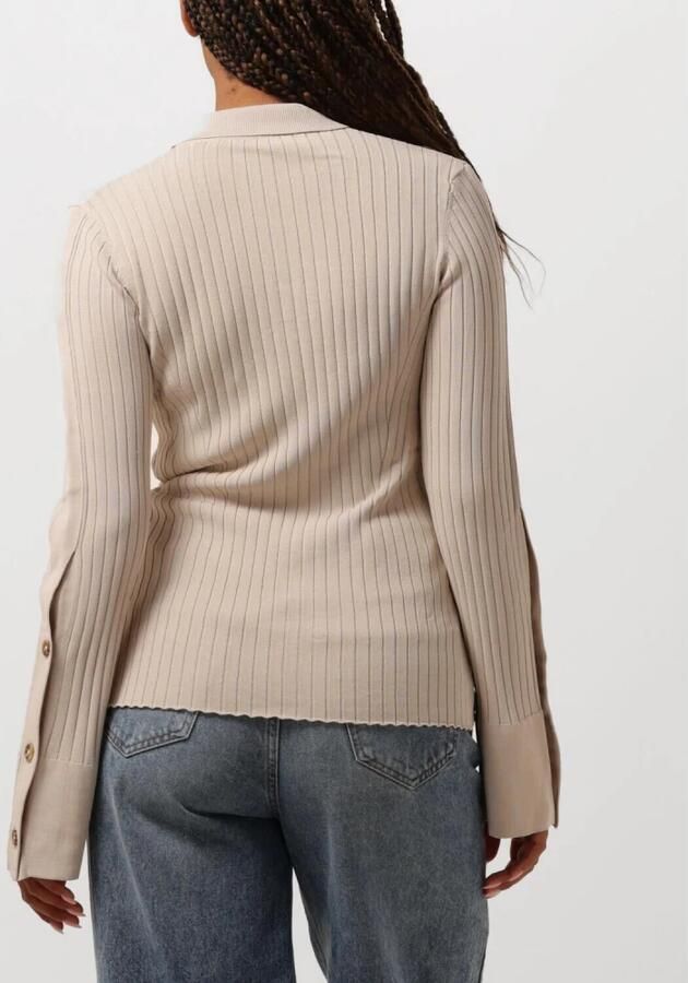 Second Female Elegant Knit Collar Vest Second Dames Beige Dames - Foto 6