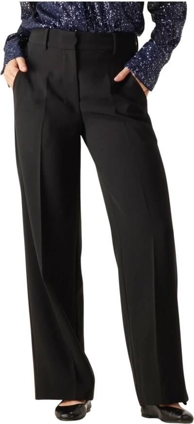 SECOND FEMALE Dames Broeken Fique Straight Trousers Zwart - Foto 3