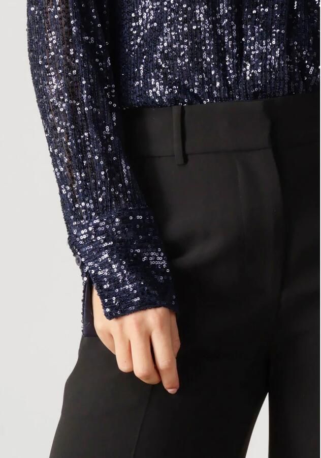 SECOND FEMALE Dames Broeken Fique Straight Trousers Zwart