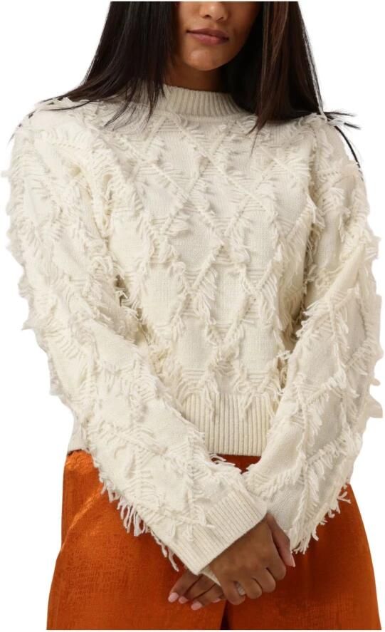 SECOND FEMALE Dames Truien & Vesten Carli Knit O-neck Gebroken Wit - Foto 3