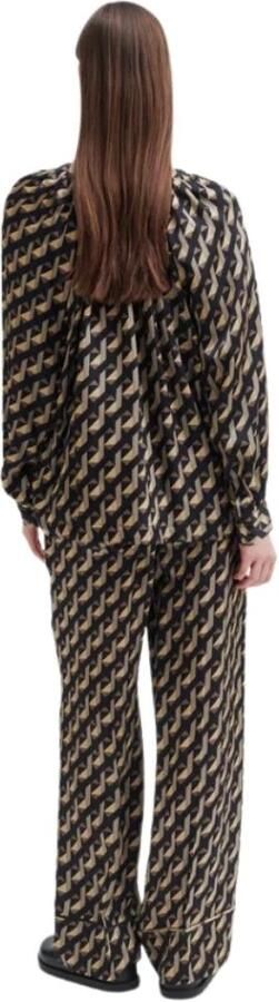 Second Female Gestippelde Blouse met Opstaande Kraag Second Dames Black Dames - Foto 4