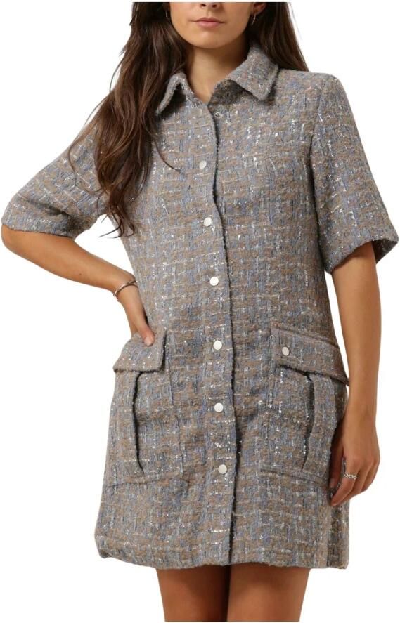 Second Female Lilje Mini Overhemdjurk Second Dames Gray Dames - Foto 7