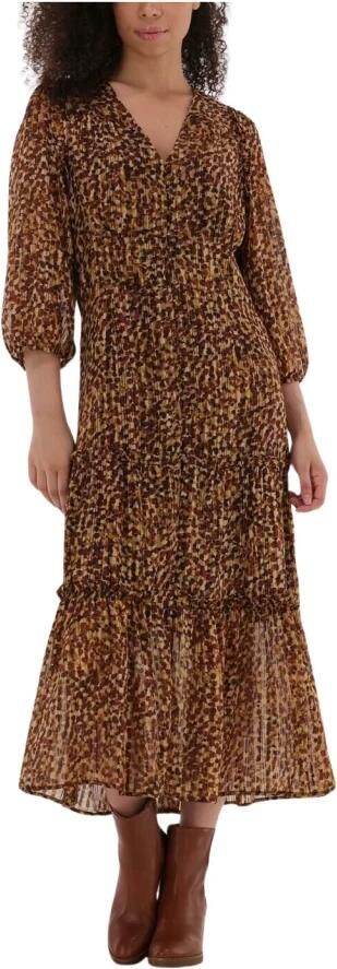 Second Female Nutmeg Maxi Jurk Second Dames Brown Dames - Foto 4