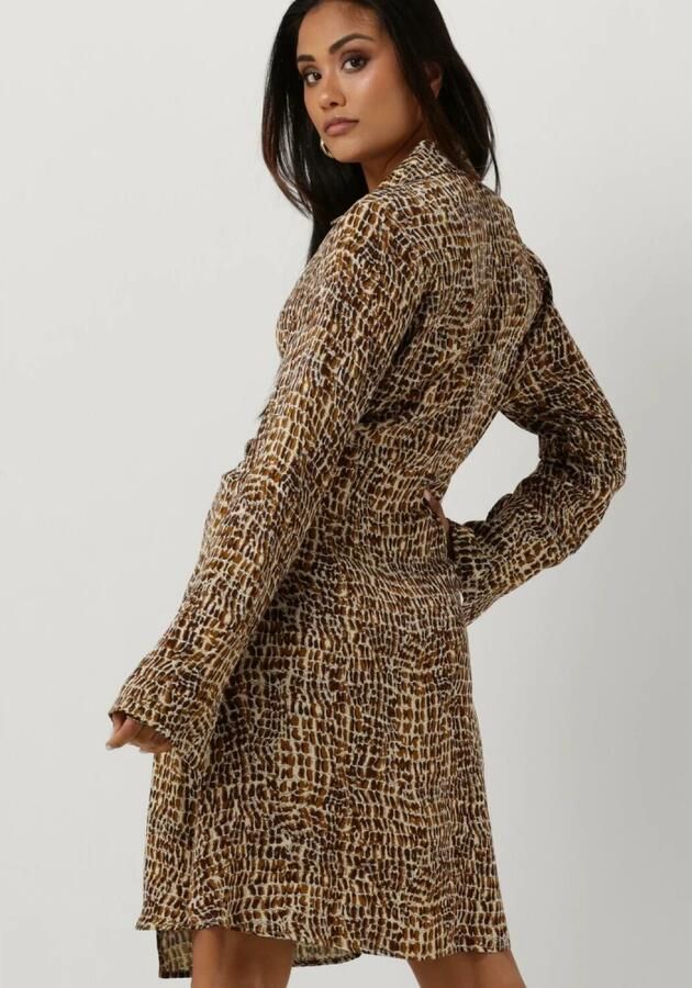 Second Female Poline Wrap Dress Second Dames Brown Dames - Foto 3