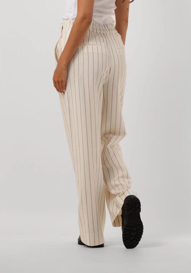 Second Female Summer Spigato Wide Trousers Second Dames White Dames - Foto 3