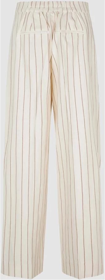 Second Female Summer Spigato Wide Trousers Second Dames White Dames - Foto 9