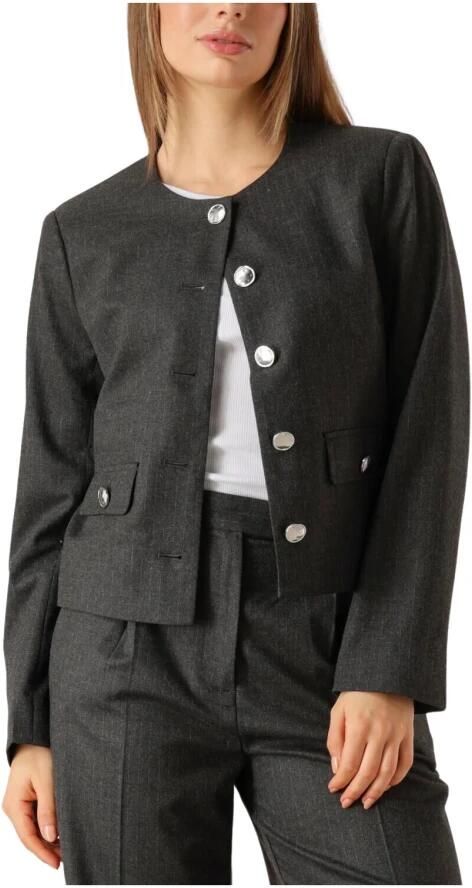 SECOND FEMALE Dames Blazers Wake Tailored Jacket Donkergrijs - Foto 7