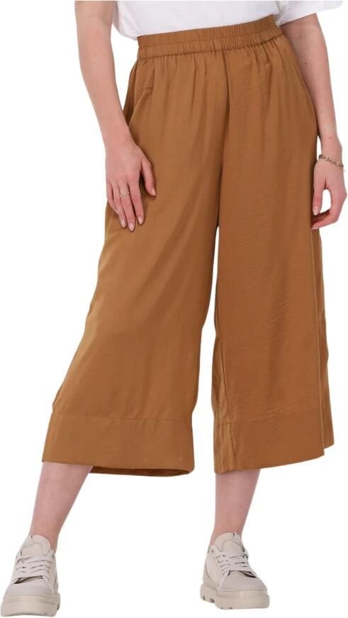 Second Female Wijde Pijpen Cropped Broek Second Dames Brown Dames - Foto 4