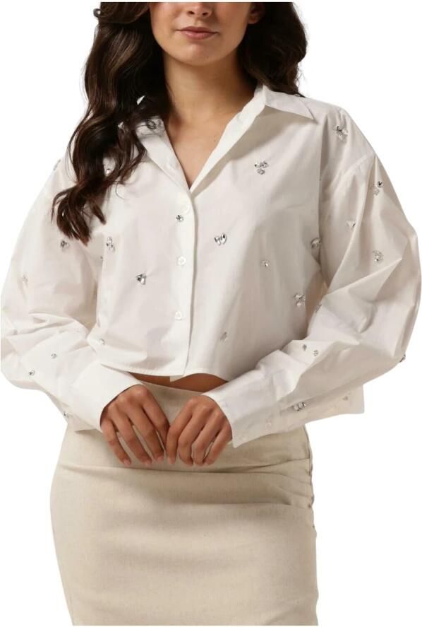 Second Female Witte Calli Shirt met Diamantdetails Second Dames White Dames - Foto 3