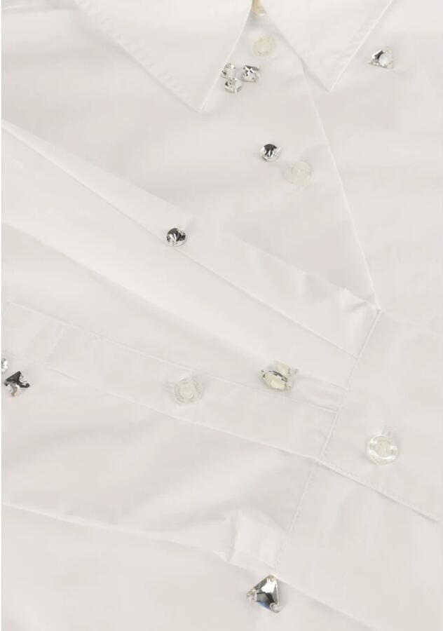 Second Female Witte Calli Shirt met Diamantdetails Second Dames White Dames