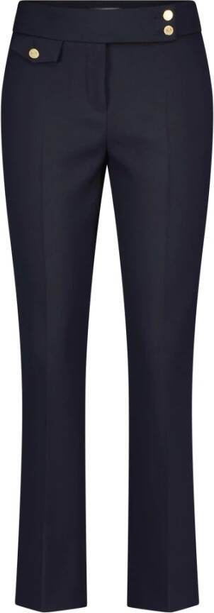 Seductive Elegante broek met hoge taille en uitlopende pijpen Blue Dames
