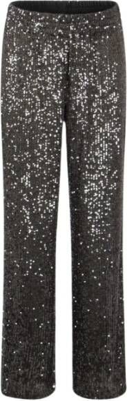Seductive Elegante Pailletten Broek Iris in sterlinggrijs Grijs Dames