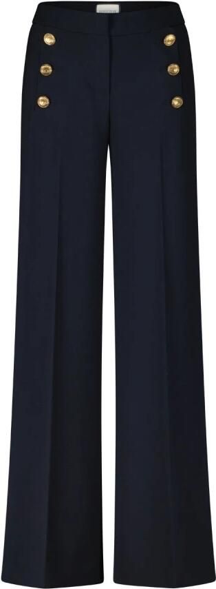 SEDUCTIVE Wide leg stoffen broek met knoopsluitingen model 'BRIDGET'